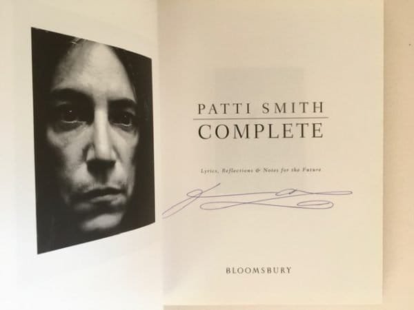 Patti Smith Complete: Lyrics, Notes and Reflections (SIGNED) - Image 3