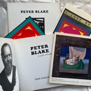 Peter Blake [SIGNED  exhibition Catalogue + signed print and ephemera]
