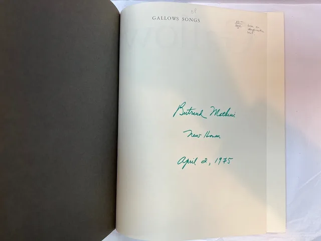 Gallows Songs (INSCRIBED by translator) - Image 4