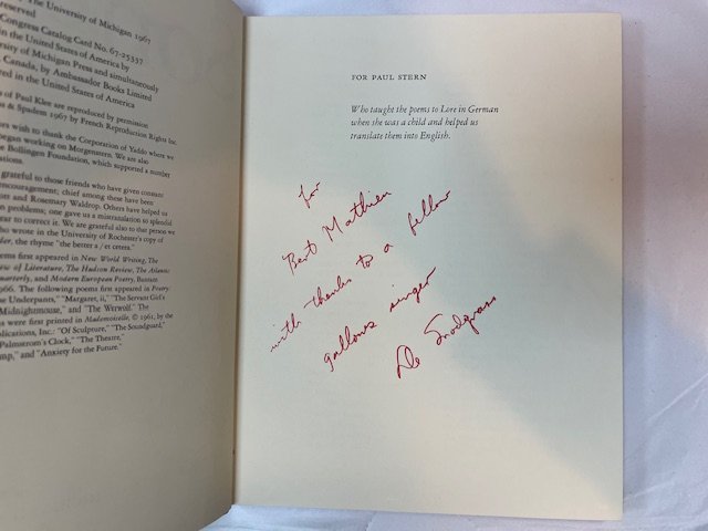 Gallows Songs (INSCRIBED by translator) - Image 3